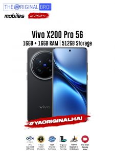 Vivo X200 Pro 5G - 16GB RAM - 512GB Storage - PTA Approved - 12 Months Warranty - Grey - The Original Bro Mobiles - TOB33